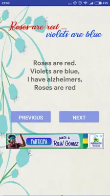 Roses are Red, Violets are Blue android App screenshot 1