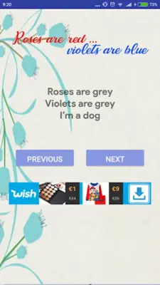 Roses are Red, Violets are Blue android App screenshot 2